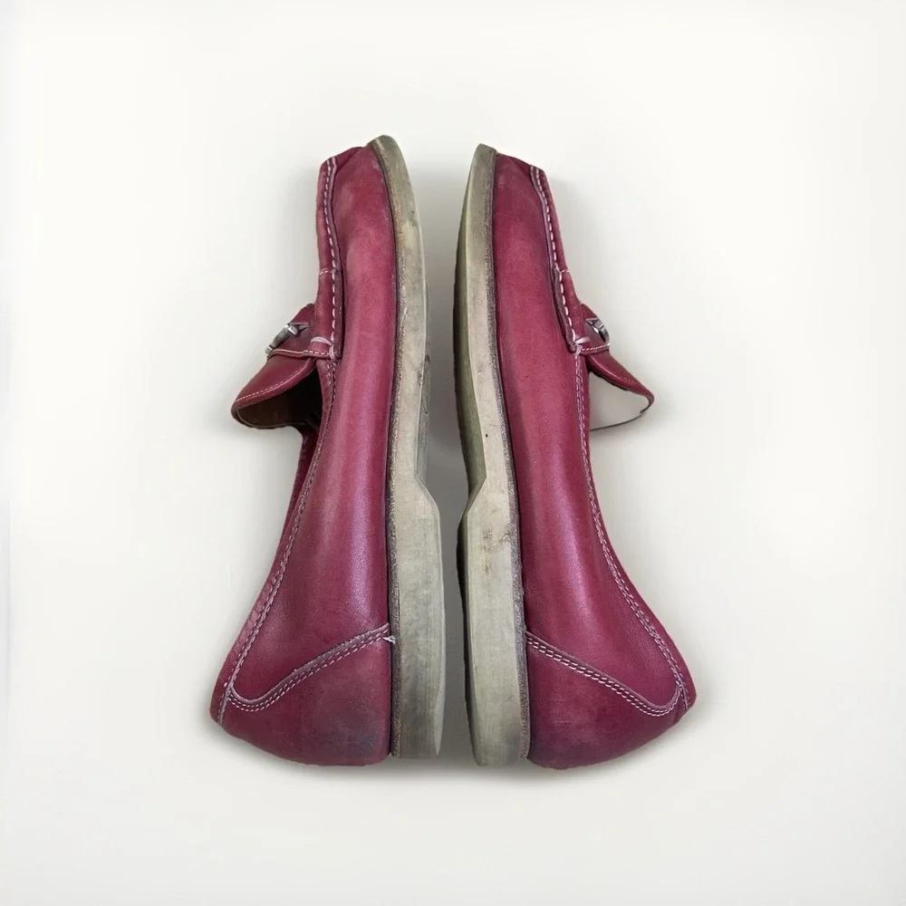 Vintage Salvatore Ferragamo Loafers Men‎ Burgundy Leather Bit Driving Shoes